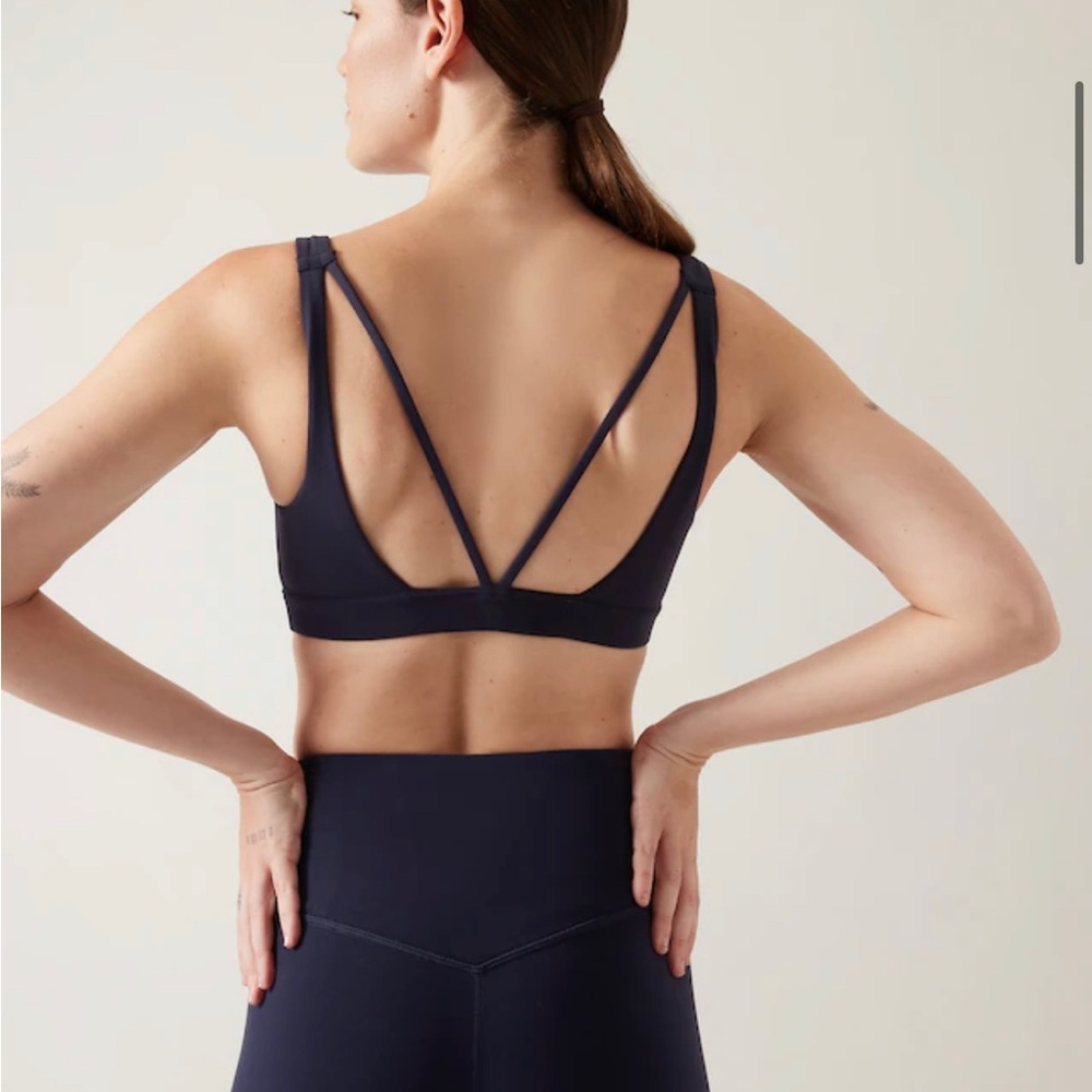 Athleta-Exhale Bra- Black-Size XL